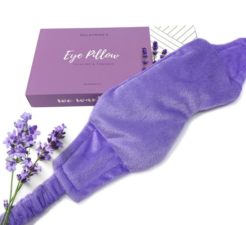 Weighted Lavender Eye Mask for Sleeping Relaxation Meditation SelfCare Aromatherapy Lavender Eye Pillow Calming Spa Gift for Women Men Mom Dad
